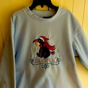 Disney fleece sweatshirt with Eeyore Christmas
